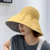 Berets 2024 Weibliche Koreanische Trendy Sonnencreme Hut Große Krempe UV-Schutz Strand Reise Leere Top Frauen Sonnenhüte Doppelseitige