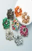 Crystal Rhinestone Studs örhängen gåva lyx mode metall kvinnor kreativa populära färgglada örhänge bröllop gata party bohemiska oregelbundna smycken5754577