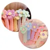 Hair Accessories Children Elastic Telephone Line Ring Flower Rope Rubber Straight Bands Plastic Ties High Ponytail Holder