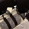 Designer checo branco brilhante diamante mulheres tote bolsas atualizadas strass viagem sacos de ombro cruider duffle bling blings shoppin2175