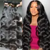 Rosabeauty 26 28 30 32 40 Inch Brazilian Hair Weave 1 3 4 Bundles Body Water Wave 100% Remy Human Hair s Weft 240118