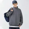 Männer Hoodies 2024 Frühling Und Herbst Stehkragen Pullover Trend Lose Sport Mantel Zipper Jacke Hübsches Top