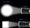 Kraftfull LED-ficklampa med svans USB-laddningshuvud zoombart vattentätt fackla bärbart ljus 3 belysningslägen inbyggda batteri ll