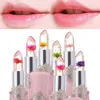 Lip Gloss Crystal Jelly Lip Balm Lipstick Flower Temperature Color Changing Lip Balm Gloss Transparent Long Lasting Moisturizer Makeup HOT