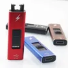 Lighters Usb Charging Push Pulse Flameless Arc Lighter Outdoor Windproof Plasma Lighter Unusual Essential Gift for Men YQ240124