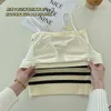Women's Tanks M-xl Womens Sleeveless Tank Crop Top Summer Striped Slim Backless Casual Comfortable Female Camis Ladies Tees Clothes Hy14