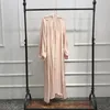 Ethnic Clothing Fancy Abaya Women Dubai Luxury Islamic Dress Wholesale Puff Sleeve Shiny One Piece