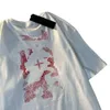 Camiseta para hombre Stoneislands Diseñador Calidad original Graffiti Impreso Disco Hombro Manga corta Camiseta para hombre y mujer