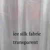 Tischrock transparent Eisseide Material Stoff umfließen mit Valance Swag Drape für Event Party Home Dekoration