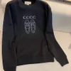 Women's Hoodie Designer Sweatshirt kläder gjorda av ren bomull av hög kvalitet ljus lyx klassisk klassisk rund hals toppsko mönster tryck lös casual och lat