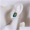 Stud Earrings Luxury Natural Abalone Shell Studs Fashion Party Women Jewelry Accessories Drop Delivery Ot2Vu