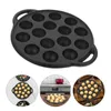 Prato de caracol de metal com alça:-buraco escargot placa servindo pan cogumelo frutos do mar cozinhar escargots utensílios de mesa para casa