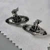 Pearl Stud for Women Earrings Viviane Luxury Fashion Designer Jewelry Gold Earings Metal Earring Cjeweler Westwood Woman 5566