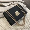 Elegant Femme Small Square Bag 2019 Fashion Nouvelle qualité Pu Leather Women's Designer Handbag Lock Chain Shoulder Messenger BA195F