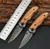 Damascus Pattern Folding Knife Multi-Purpose Outdoor Camping Pocket self-defense Knife Stainless Steel Keychain Folding Knife