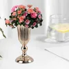 Vasi Vaso di fiori in stile europeo Vaso di fiori Porta composizioni floreali Vasi d'oro Vasi di fiori secchi Steli Mazzo di fiori Porta piante L24