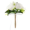 Decorative Flowers Wedding Bouquet For Bride Bridesmaid Artificial Rose Party Ceremony Anniversary Dinning Table Decor