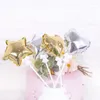 Party Decoration 2 Pcs4 Inch Self-Inflating Aluminum Balloon Balloons Cake Plug-In Love Five-Pointed Star Self-Inflatable