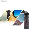 Vattenflaskor Burar Bolany Cykel Vattenflaska Dubbelskikt Portable Ice Sports Kettle Mountain Climbing PP Water Cup Outdoor Cycling Kettle 610Mll240124