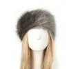 Berets 2024 Colorful Female Thicken Fluffy Fur Hat Headband Russian Caps Winter Thick Warm Ears Women Fashion Bomber Faux