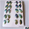 Stud Earrings Luxury Natural Abalone Shell Studs Fashion Party Women Jewelry Accessories Drop Delivery Ot2Vu