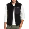 Gilets pour hommes American Patas Vest Jacket Cardigan Lamb Fleece Manteau Automne Hiver Casual Loose Fit Épaissi Peluche Double Face Débardeur