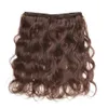 Perruques synthétiques tissage de cheveux indiens paquets de vague de corps 3 paquets 100% paquets de cheveux Remy offre #2 #4 Extensions de cheveux de couleur brun miel L240124