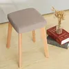 Chair Covers Multicolor Square Stool Cover Universal Modern Household Elastic Office Dining Table Solid Wood