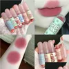 Lip Gloss 6 Cores Lama Matte Esmalte Hidratante Batom Veet Copo Antiaderente Líquido Batons Maquiagem Cosméticos Coreanos Drop Delivery Hea Ot3Rx