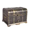 Sacos de armazenamento Baú de tesouro decorativo lembrança caixa de joias bronze