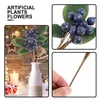 Flores decorativas mirtilos falsos cortes de frutas artificiais decoração doméstica picaretas de árvore de natal decoração