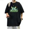 Mens T-shirts Trendy Cartoon Short Sleeved T-shirt for Summer Thin Cotton Style Fitting