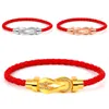 8 word buckle with diamonds leather rope bracelet unisex fashion hundred brand-name bracelet 24 kinds of colour matching free shipping