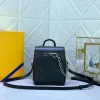 Zaino in pelle nera borse firmate borse a tracolla a catena da donna da uomo Borsa mini moda borsa classica con lettera in rilievo a tracolla portafoglio portatile