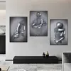 Paintings Modern Metal Figure Statue Art Canvas Painting Romantic Abstract Posters and Prints Wall Pictures for Living Room Home Decor