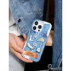 Étuis de téléphone portable Étui de téléphone rétro original motif denim texture mate étui de téléphone personnalisé pour iPhone 14 13 12 Pro Max couverture antichoc J240124