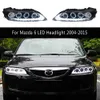 Araba Aksesuarları DRL Gündüz Çalışan Işık Saleti Dönüş Sinyali Mazda 6 LED Far Düzeneği 04-15 Otomatik Parça Kafa Lambası