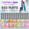 Originele vervangbare VAPEN POD Elfa POD 650 Rookwolken Voorgevulde wegwerpvape-pods Apparaat TPD MHRA-gecertificeerd Compatibele ELFA-pods Kinderslot Mesh Coil 2 ml-pods