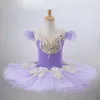 Scena zużycie 2024 Flower Professional Balet Tutu White Swan Lake Platter Romantic Ballerina Party Costume Baledress Girl Kobiet