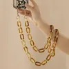 Fashion 120cm Telephone Strap Long Style Acrylic Slant Hanging Crossbody Phone Chain Women Anti-Loss Cellphone Jewelry Accessory 240119