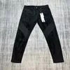 Street Fashion Designer purple jeans men Buttons Fly Black Stretch Elastic Skinny Ripped Buttons Fly Hip Hop Brand Pants for women White black pants 14colour29-40