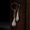 Boucles d'oreilles pendantes MeiBaPJ S990 en argent Sterling Vintage Vase creux Totem pour les femmes Fine fête de mariage bijoux YH