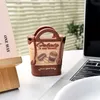 Cell Phone Cases Fashion Retro Coffee Bean Handbag Bluetooth Headset Cover for Airpods 1 2 3 Pro Pro2 Headphone Cover Wireless Earphone Box