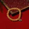 Strand Natural Yellow Mouth Bodhi Root 7 9mm Bracelet Buddha Beads Pliable Temperament Hand Toy Retro