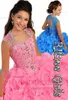 2019 New Ritzee Little Girls Pageant Dresses Chuffles Beded Urganza Ball Ball Length Floy Pink Blue Flower Girl Dresses Custom MA2926005