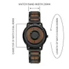 その他のブランドEutour Men's Wood Magnetic Ball Luxury Sport Sports Waterproof Solid Wooden Strap Male Clock Mens YQ240122