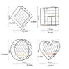 Kök förvaringsmetall Konferensrum Dekoration Support Hållbart vasställ med geometrisk designhylla Sovrum Bracket Gold Rhombus