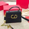 مرآة جودة Loco Vlogo Lady Designer Bag Womens النبسة النبسة النبسة العمل الجلدية عمل حبال القابض محفظة حقيبة اليد وحقيبة اليد الفاخرة المتقاطعة حقائب الكتف