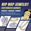 Yadis Custom Hiphop Jewelry 14K 18K Guldhalsband Miami Iced Out Moissanite Cuban Link Chain