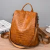 Designer- Leather Vrouwelijke rugzak Travel grote capaciteit Ladies Back Pack School Tas voor Teenage Girls 20193123